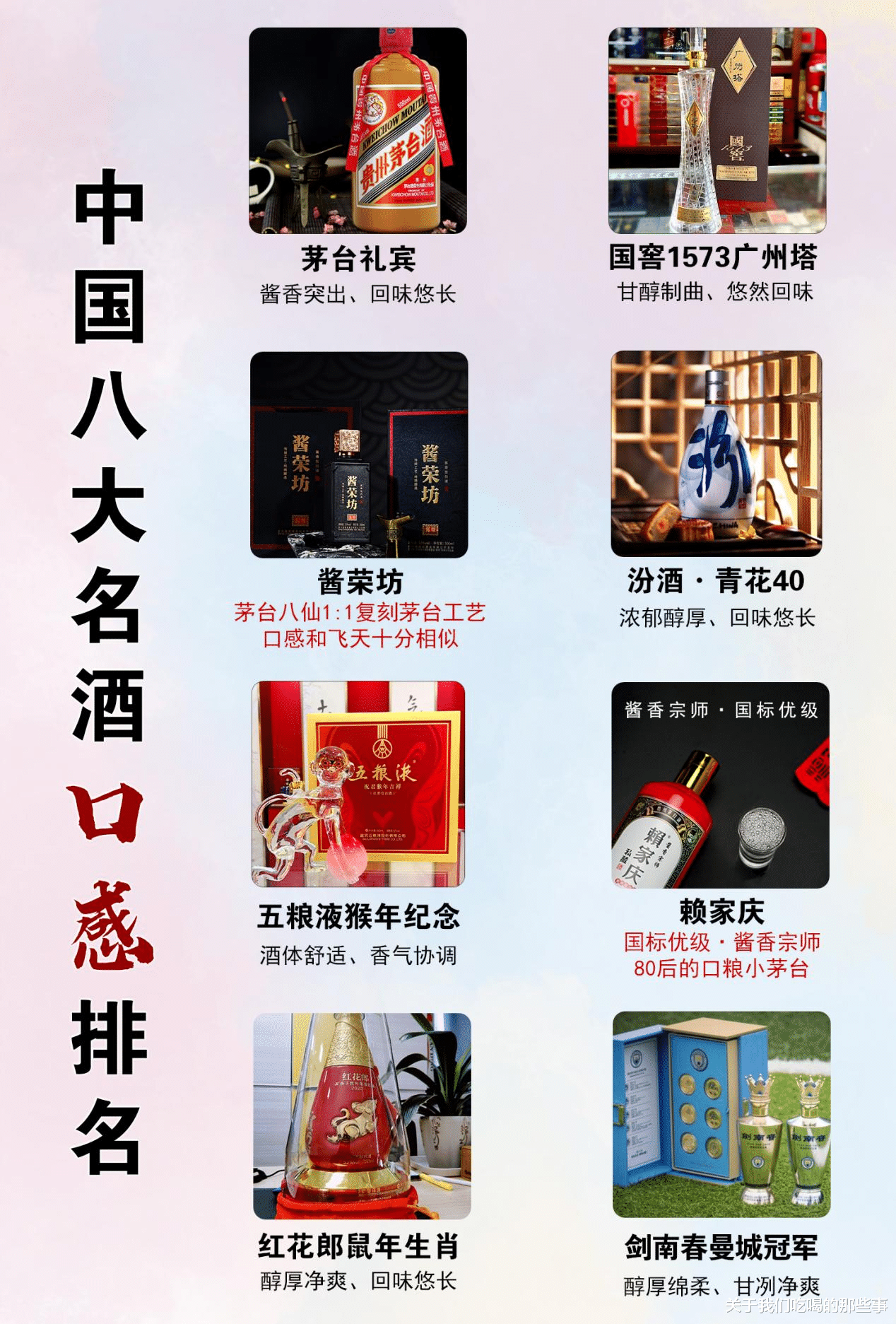 饮品|国内8大名酒新排名出炉,茅台稳定发挥,剑南春差点落榜,第3名实至名归