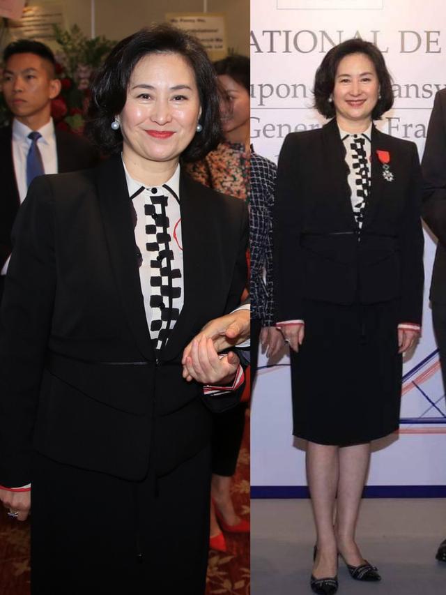 发型 看了何超琼的打扮，我悟了：穿裙显腰线、头发不过肩，更优雅得体