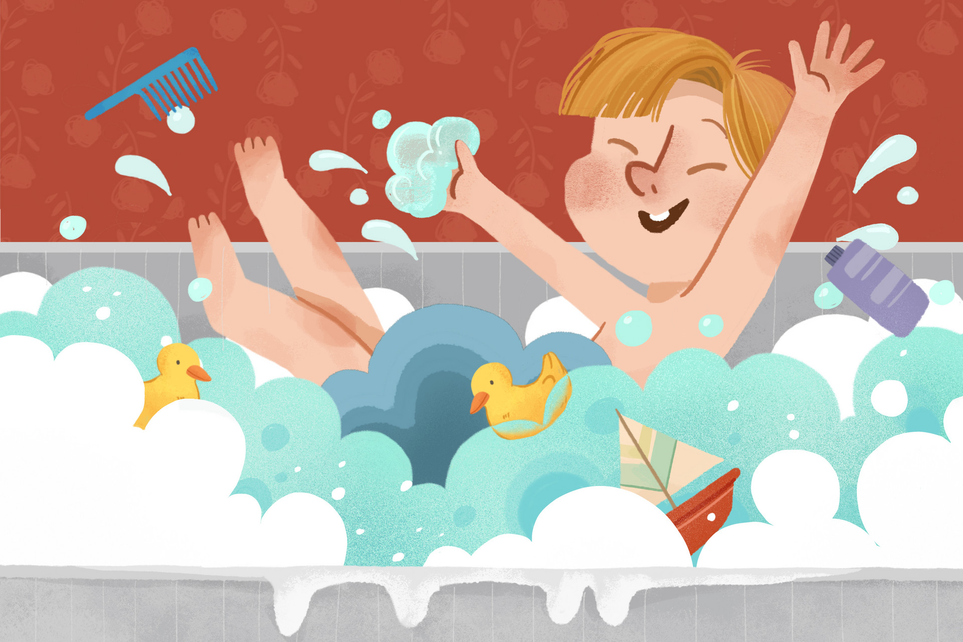 冬天给娃洗澡，做好这几点，少感冒皮肤还不干