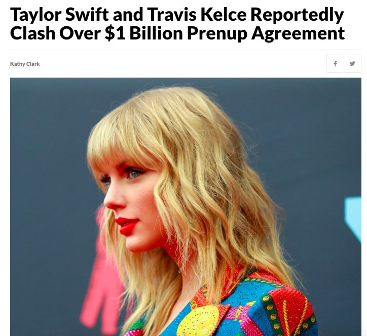 外媒曝霉霉和男友陷感情危机!女方身家79亿,男方不肯签婚前协议