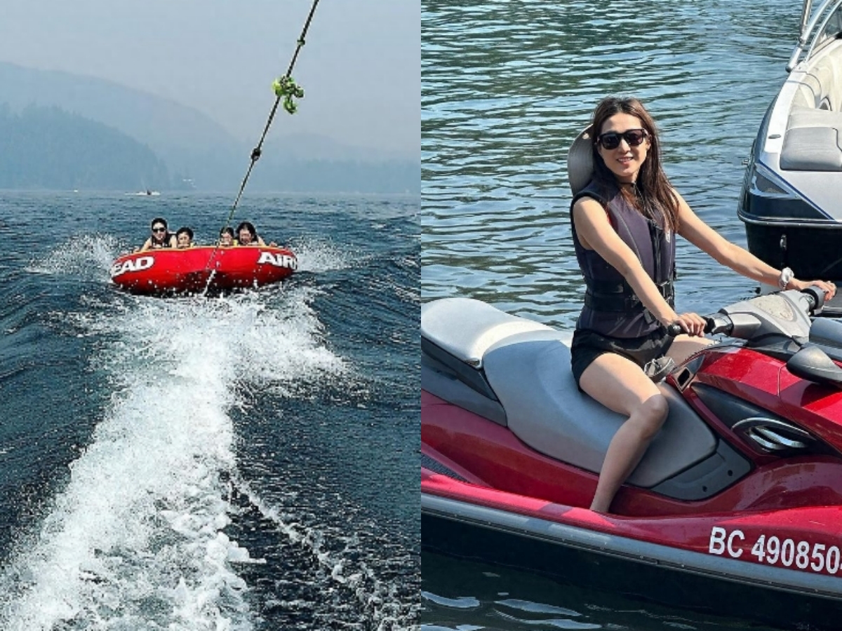 钟嘉欣晒度假照惹争议!与大13岁丈夫如父女,一家5口像祖孙三代