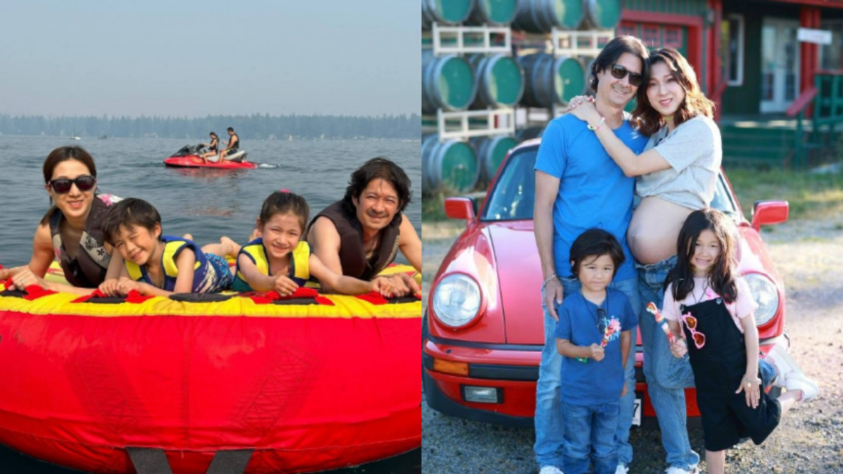 钟嘉欣晒度假照惹争议！与大13岁丈夫如父女，一家5口像祖孙三代