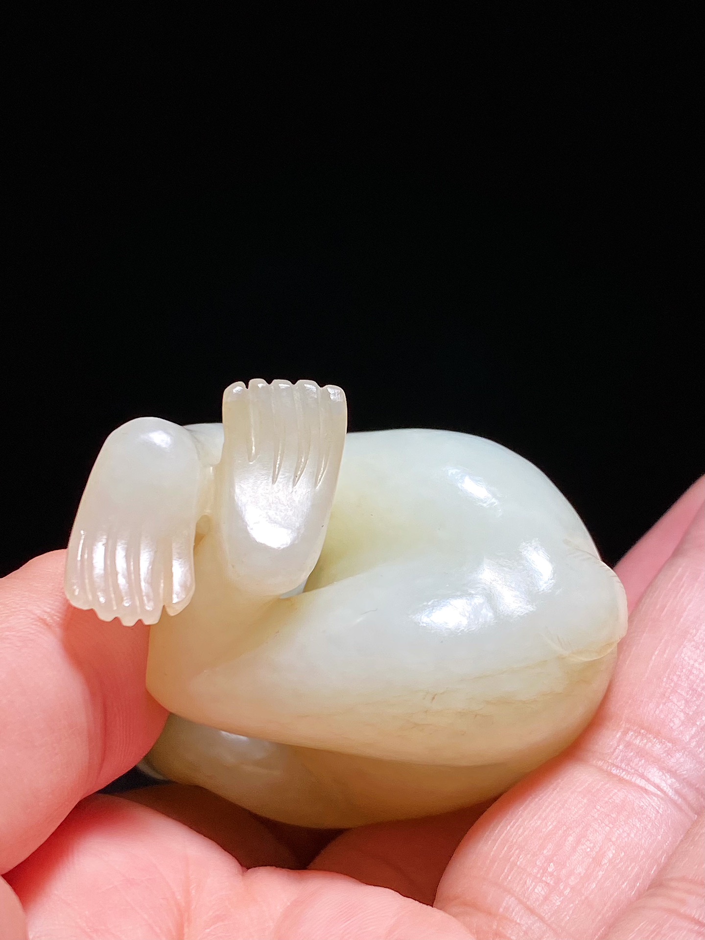 白玉|清乾隆 和田玉籽料 白玉猴 摆件 把件