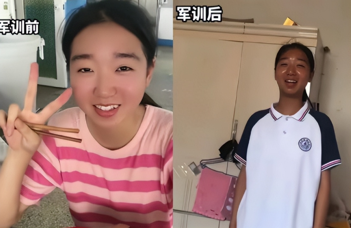 “我晒成了我奶奶”，学生军训前后对比图火了，亲妈见了都不敢认