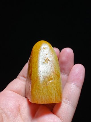 清 和田玉籽料随形 洒金皮 诗文 印章