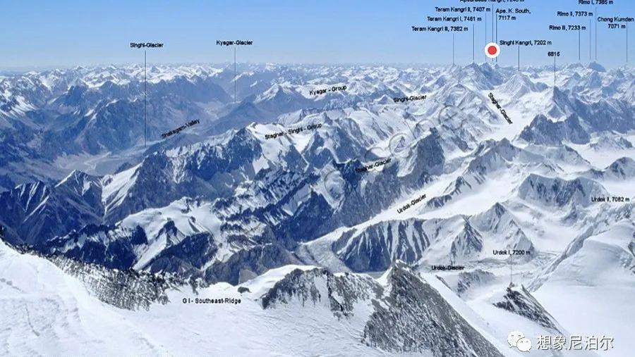 |世界上最高的未登峰之阿普萨拉萨斯岗日一号峰Apsarasas Kangri I