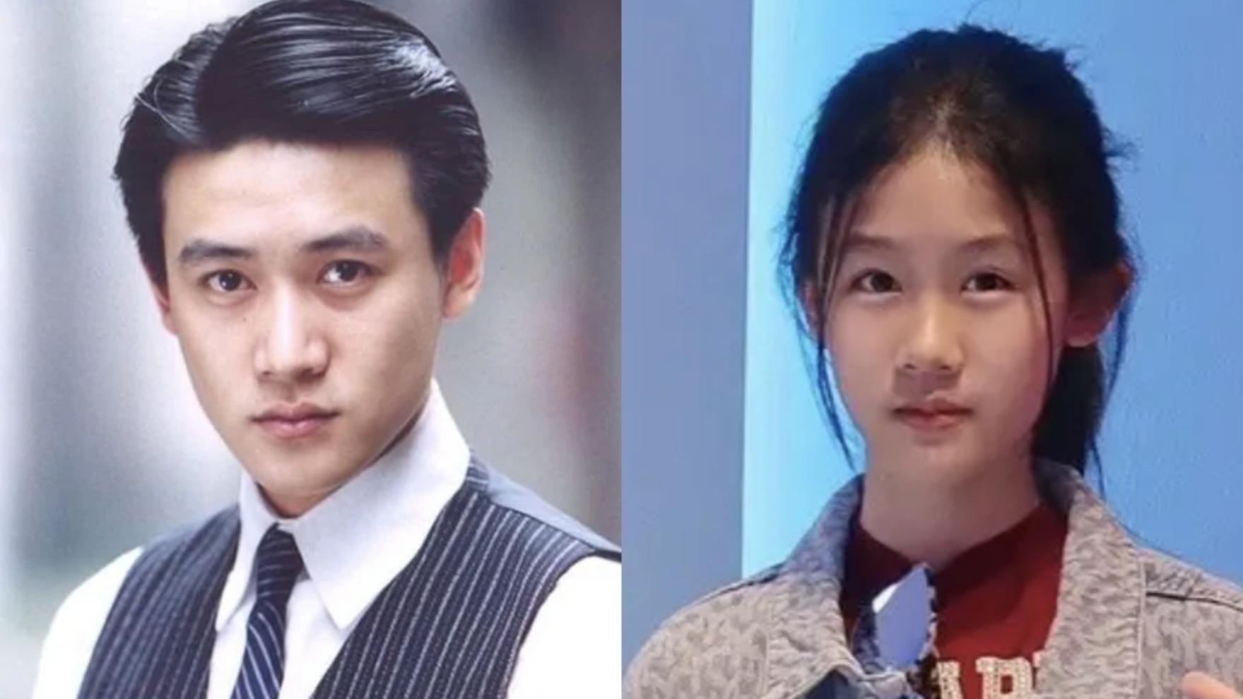 14岁贝儿晒旅行照，近1米7身高追平妈妈鲍蕾，长得和陆毅一模一样