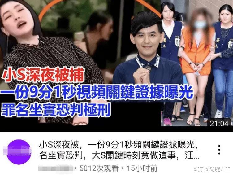 台媒爆小S深夜被捕,这场“狗咬狗”的闹剧,还真是全员恶人