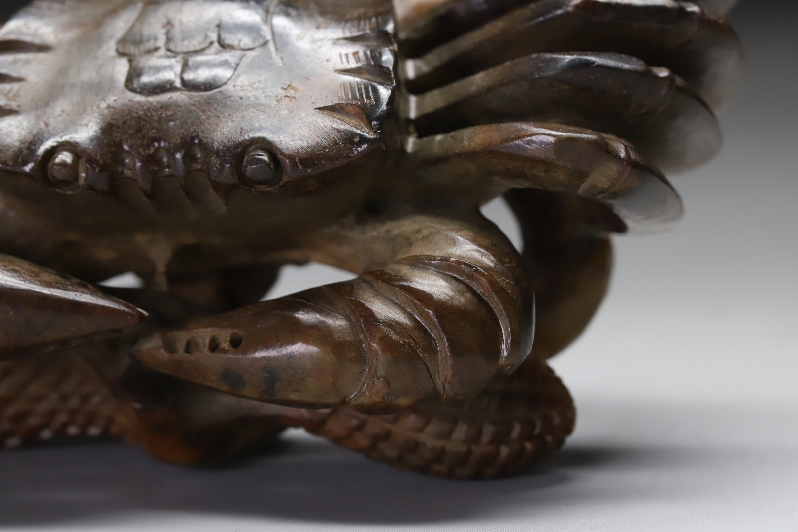 紫檀|舊藏和田玉籽料“枣红皮 螃蟹” .