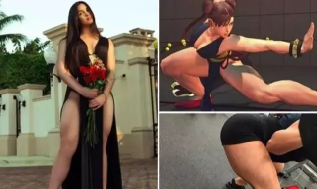 美国女子拥有26寸粗腿,被称为“现实版春丽”受众多男粉丝追捧