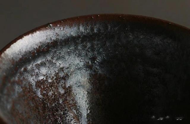 建盏|柴烧建盏结晶油滴