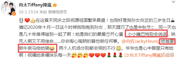 向佐晒带娃日常,被女儿打仍满脸幸福,Cora一口台湾腔气场却好强