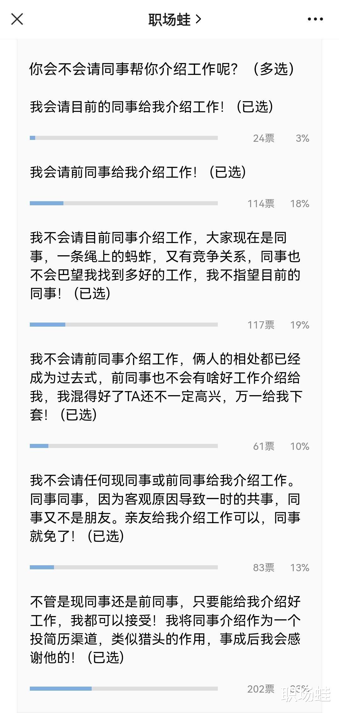 你会不会请同事帮你介绍工作呢?