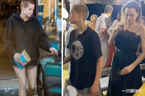 安吉丽娜·朱莉|朱莉带16岁女儿出街！留寸头好酷，五官神似皮特，厚唇继承妈妈