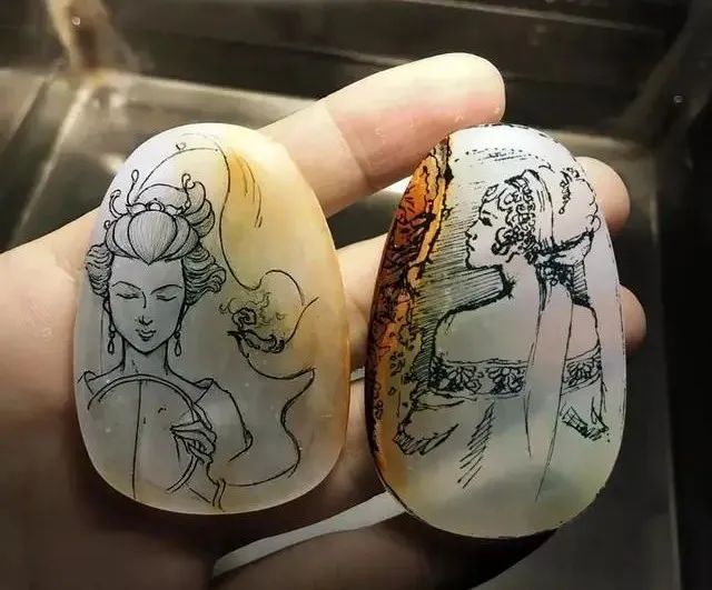 梅瓶|翡翠片料,巧雕成品意境太美啦