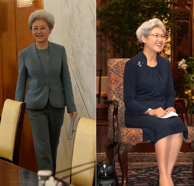 “最美外交官”傅莹:白发不染、穿衣简约却高级,自然老去也很美