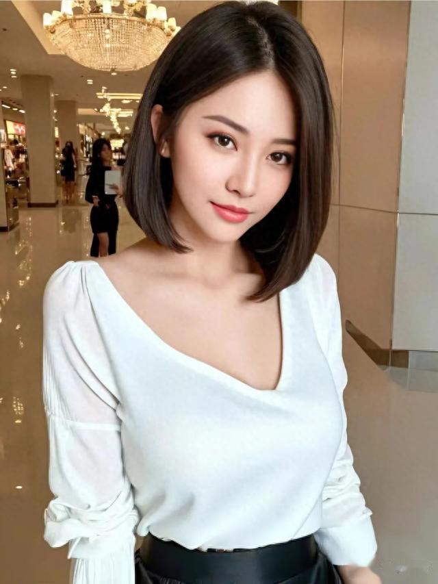 发型剪来剪去，最美还是一刀切波波头发型，简单瘦脸好打理