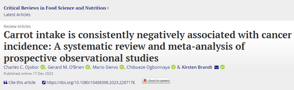 胡萝卜防癌实锤！科学家最新发现：每周吃这个量，患癌风险低20%