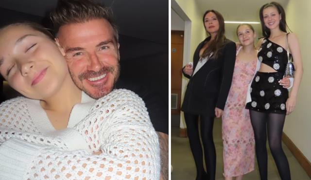 哈珀·贝克汉姆|贝克汉姆紧抱女儿!11岁小七长大,穿吊带裙好美,与妮可拉自拍