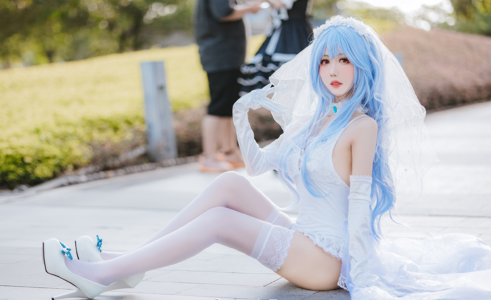 仙女月新世纪福音战士eva绫波丽同人花嫁白无垢cosplay8