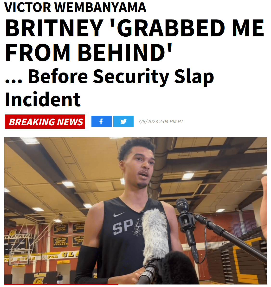 文班亚马保镖掌掴“小甜甜”！后者接受道歉已报警 文班回应并解释始末