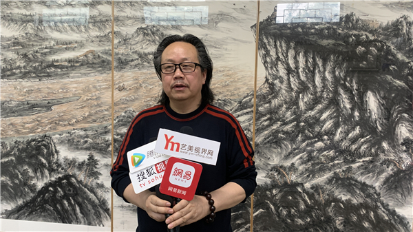 山水画|长河追日——靳文艺山水画作品展新闻发布会在京成功举办