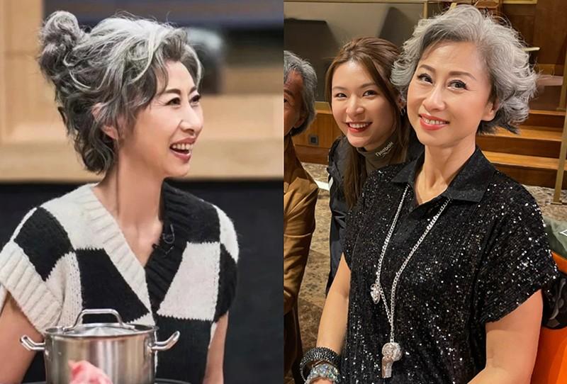 看了叶倩文的打扮,我悟了:白发不染,穿衣不花,才更高级时髦!