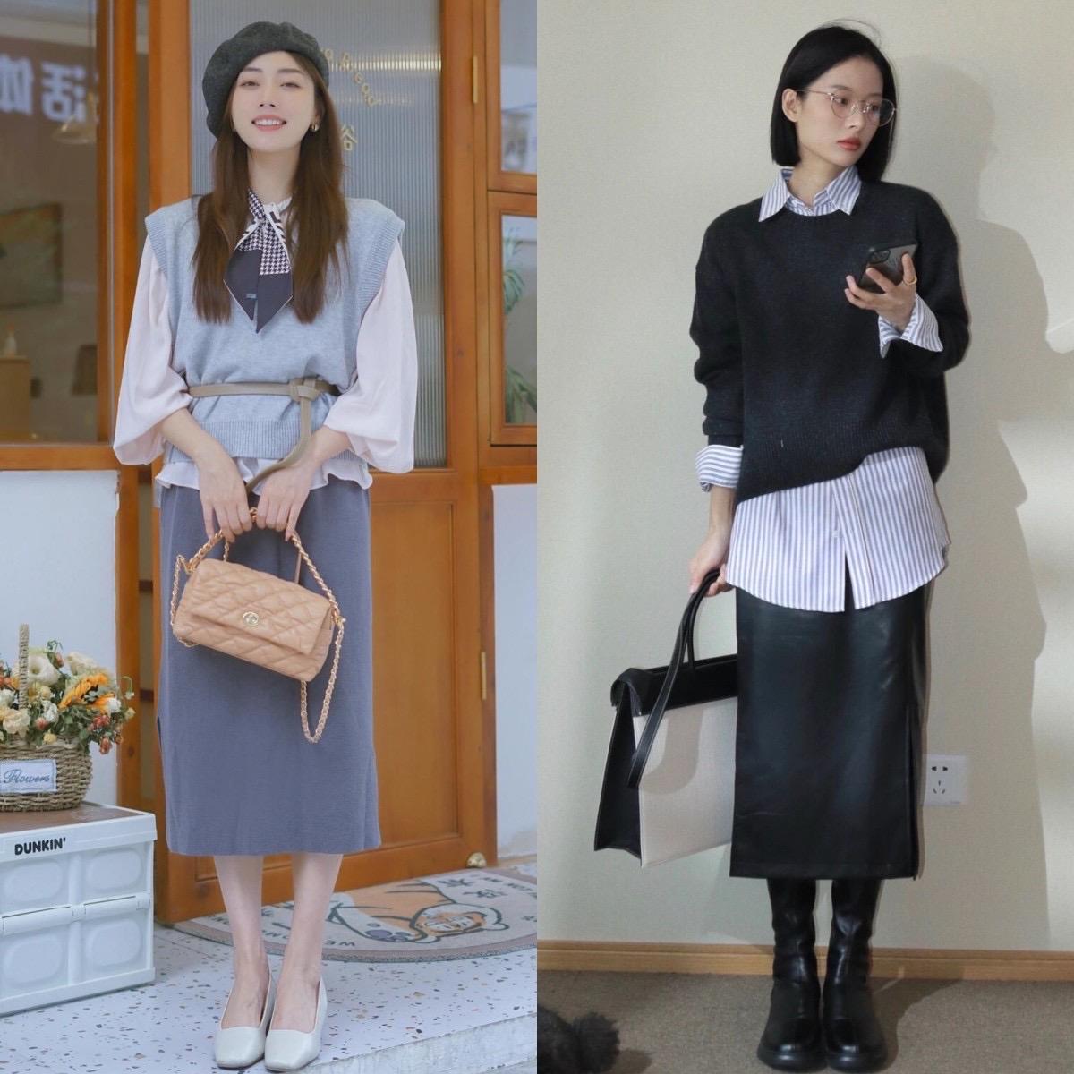 平底鞋|30+的女人，建议穿“裙子+平底鞋”，时髦百搭，舒适还不累脚