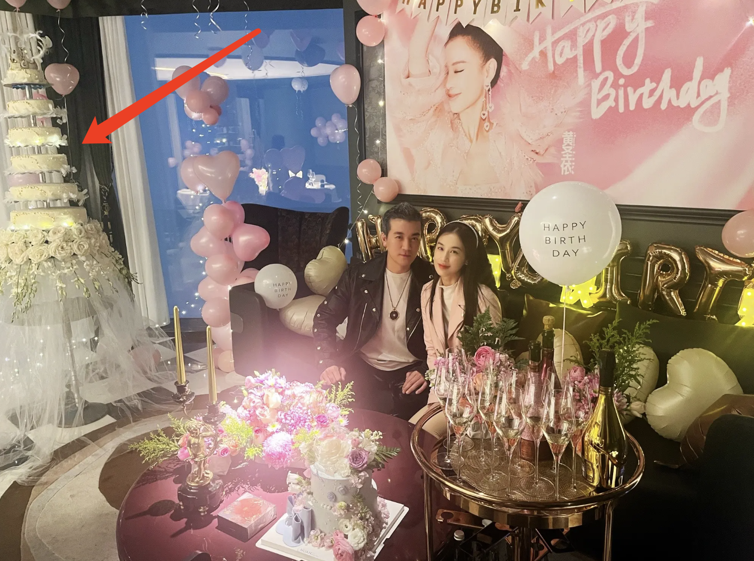黄圣依|杨子高调为40岁黄圣依庆生,现场布置六层大蛋糕,堪比婚礼现场