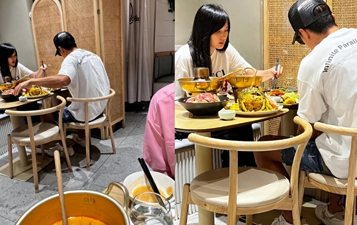 吴尊夫妇餐厅吃饭被偶遇,2人10个菜尽显奢侈,林丽莹身材发福
