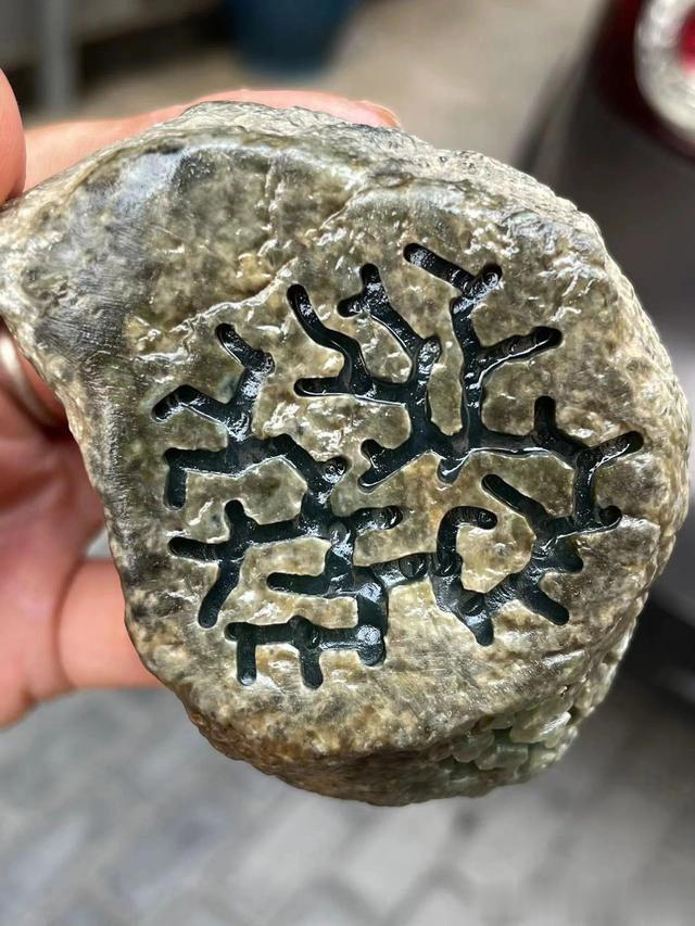 翡翠|翡翠原石开窗肉质发黑,它的种就一定好吗?