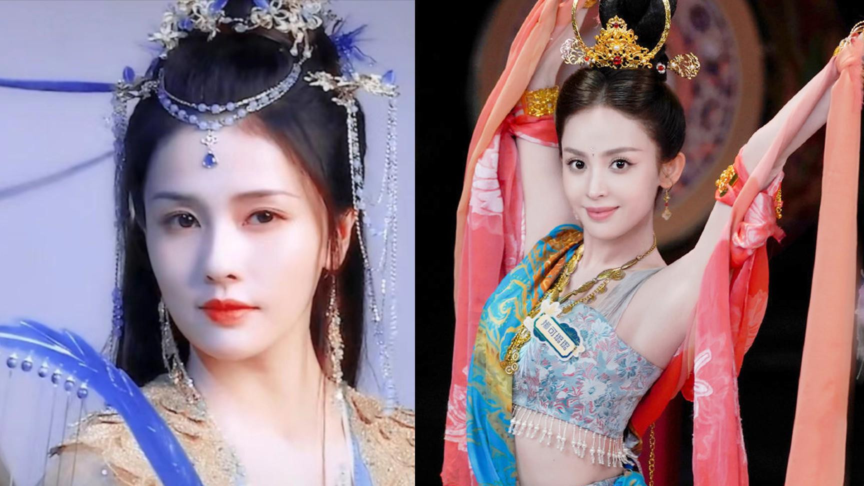 林青霞|同样是“敦煌风”造型，10位女明星放一起对比，颜值差距一目了然