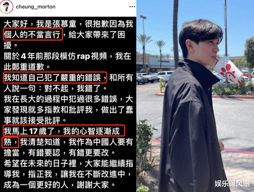 袁咏仪儿子高调辱国惹众怒，本人承认并道歉，张智霖评论区沦陷！