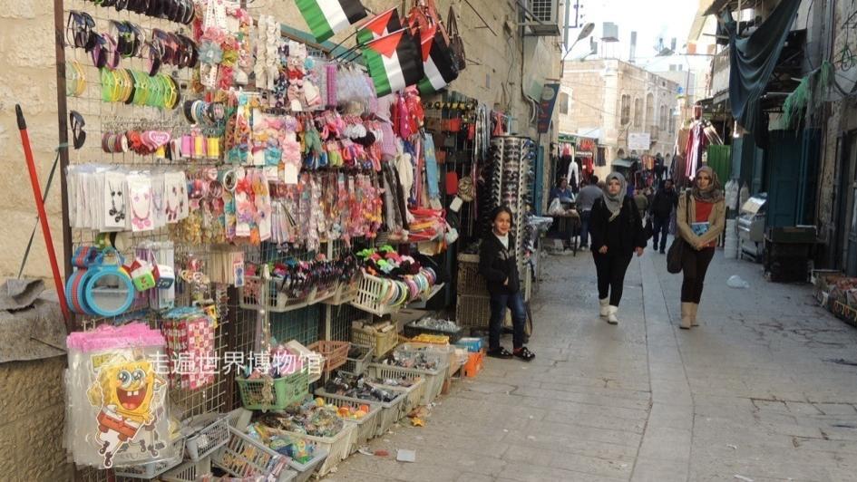 中老铁路|在巴勒斯坦逛商业街，看到这些店铺有点意外