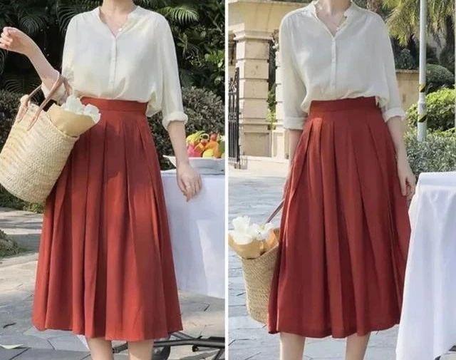 中年女性的穿衣技巧：选择亮色、膝上裙长、发型适中，减龄又时髦