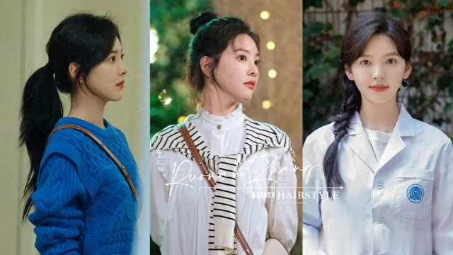 章若楠7大发型模板:秋日感低马尾、清纯系麻花辫受封国民白月光