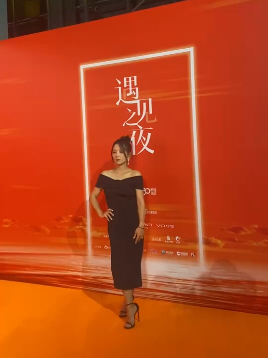生图 何洁参加活动瘦出锁骨，红毯生图又瘦又美，晒写真笑言只修了一点