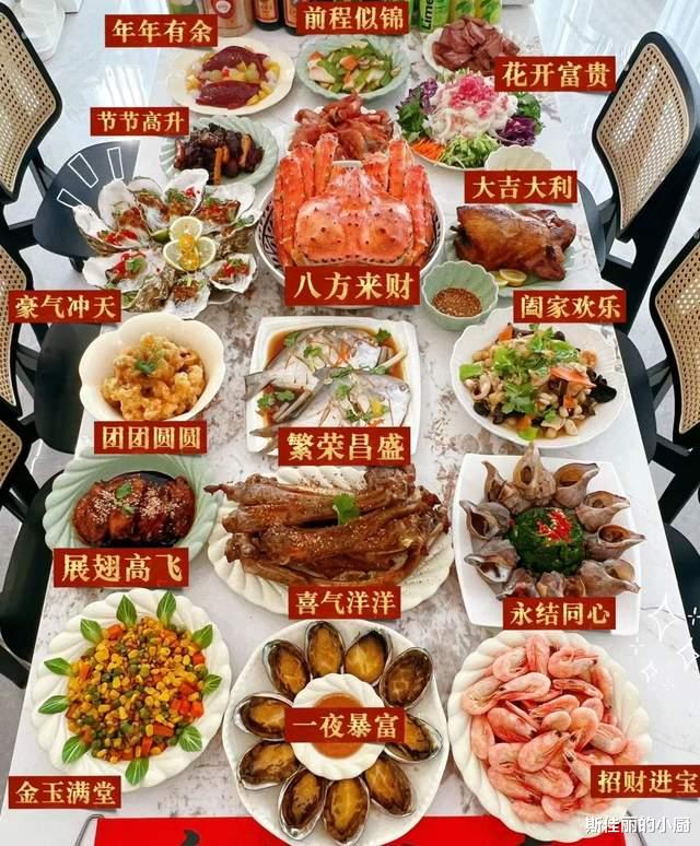 牛排|4兄妹晒年夜饭，职业不同，差距也太大了，第4桌看着“好心酸”