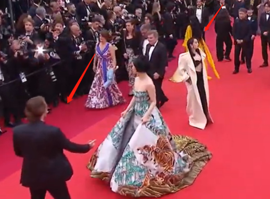 戛纳|戛纳电影开幕红毯，关晓彤黑裙闪烁，朱一龙脸垮僵硬，巩俐气场强