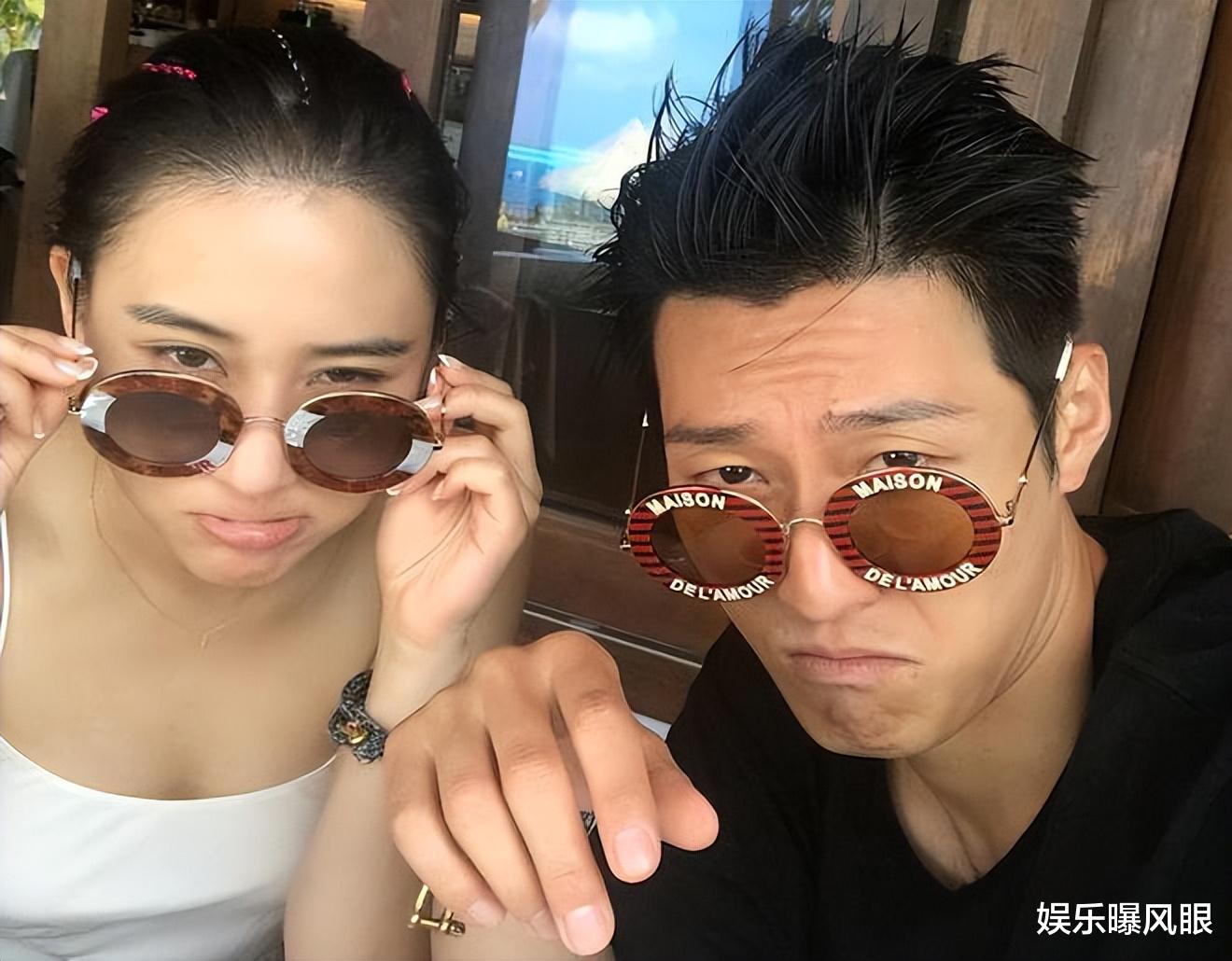 窦骁夫妇韩国度蜜月!何超莲素颜腹凸孕味足,黑脸被老公一戳就笑