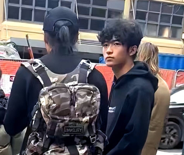 港媒曝谢霆锋与大儿子近照,Lucas一头卷发太帅,父子俩气质相似