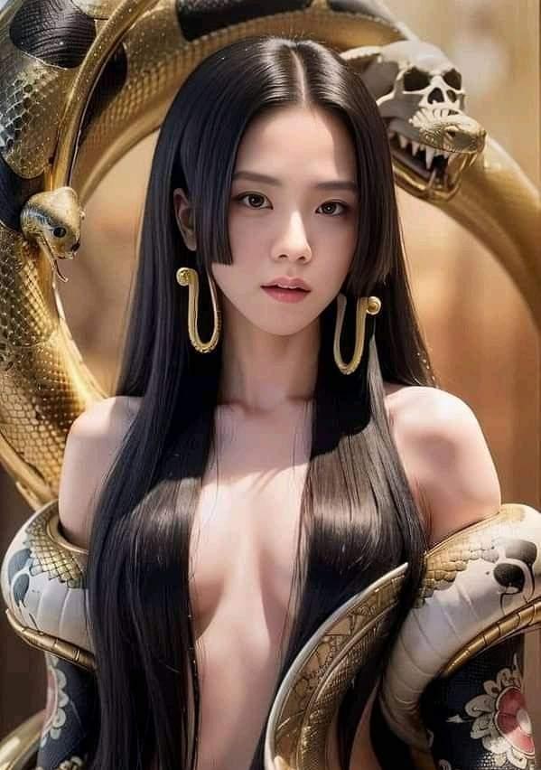 Jisoo出演《航海王》真人版蛇姬,AI重现经典低胸造型+公主切发型