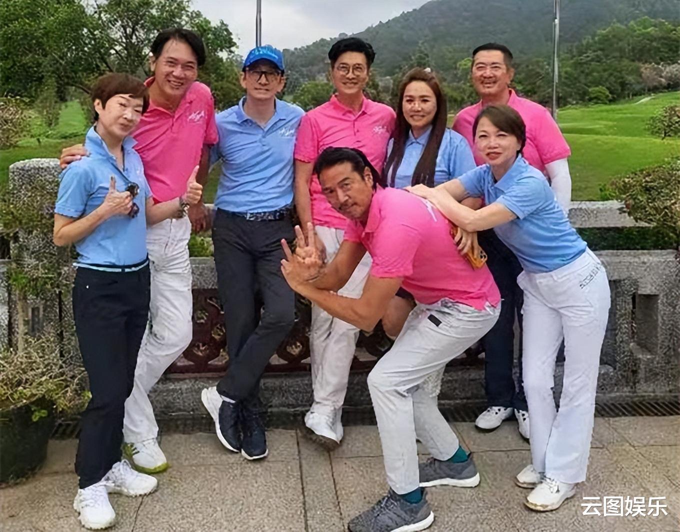 吴启华|十多位港星在中山打高尔夫球,笑容灿烂心情好,吴启华在当地买房
