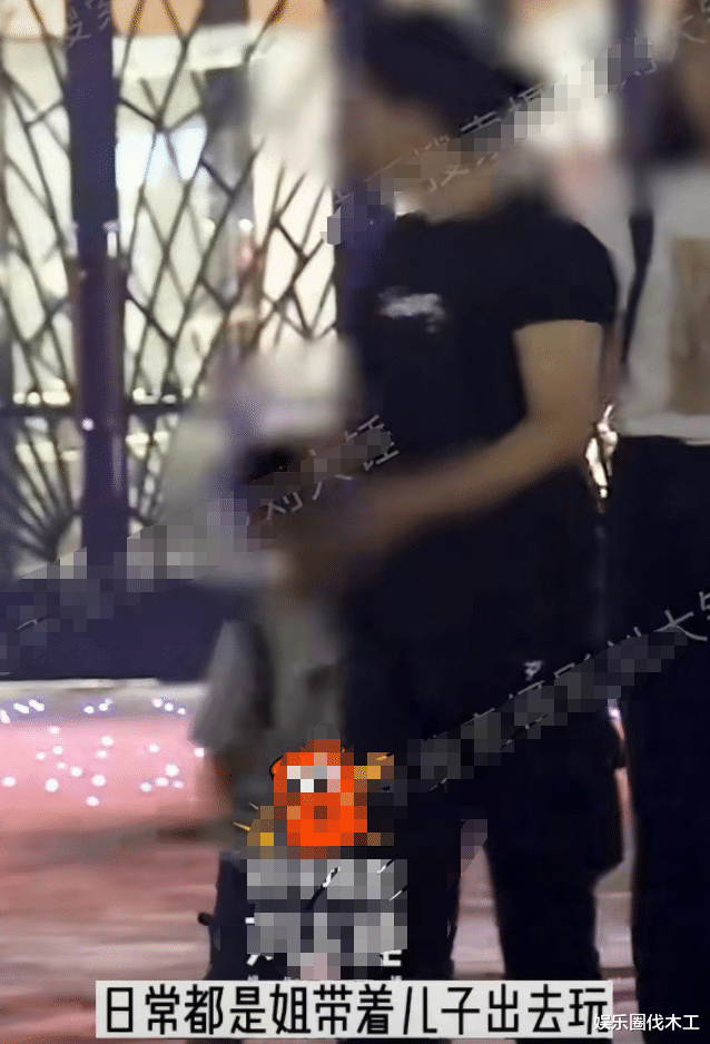 张柏芝三胎儿子罕现身,保姆保镖全程跟随,被曝停工争夺抚养权