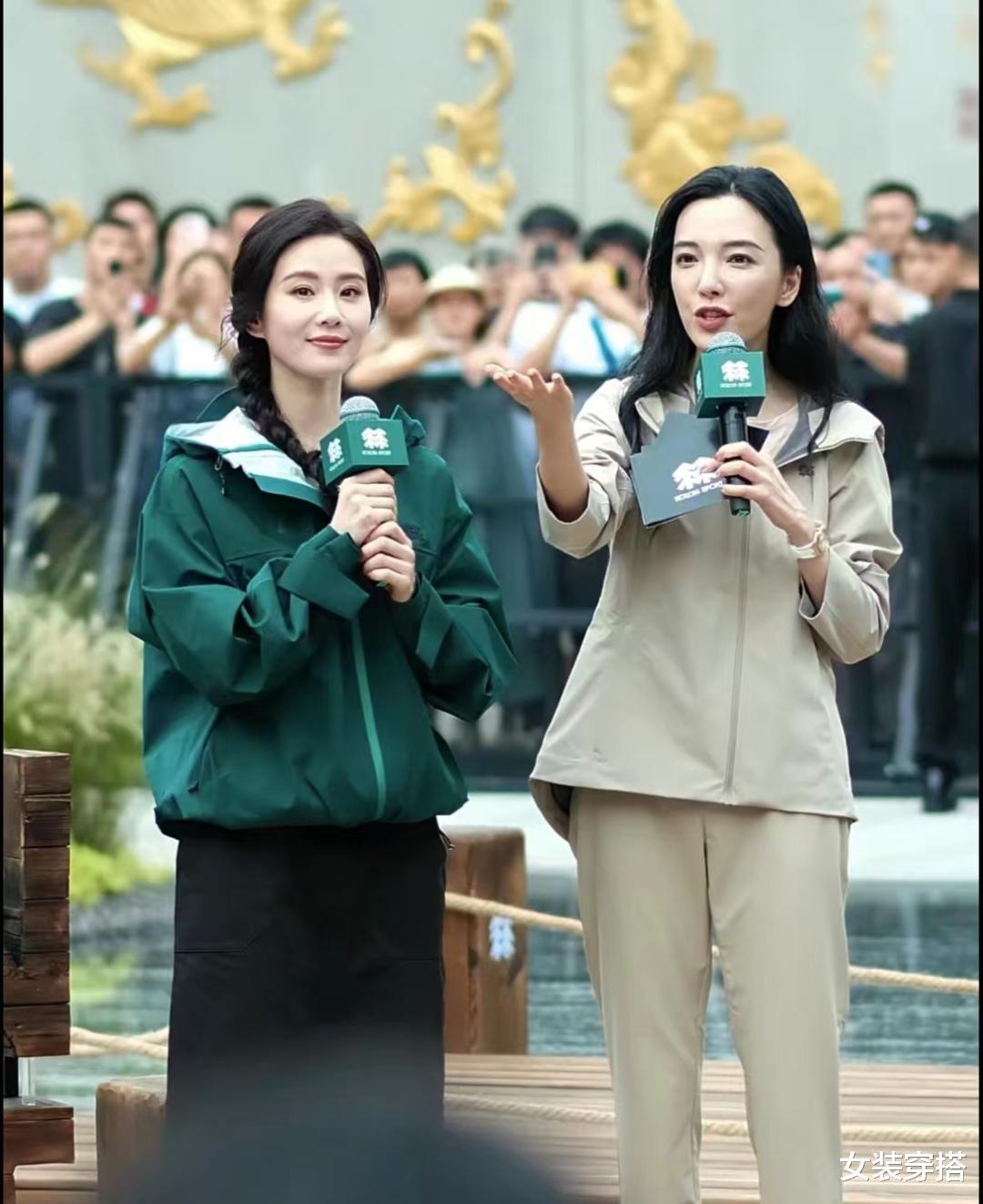 刘诗诗穿冲锋衣成都宣传,满头大汗不敢脱,网友:甲方给的太多