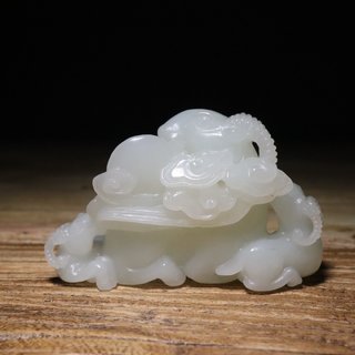 |清 和田玉三羊开泰雕件