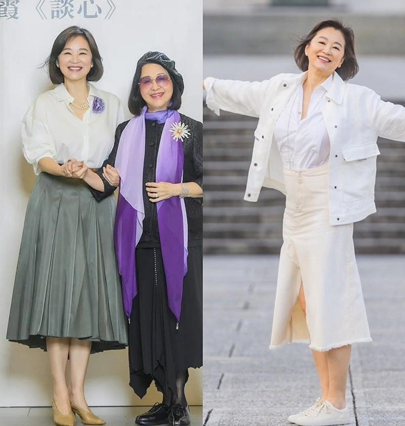看了69岁林青霞穿搭,我悟了:裙长及膝,衣穿简约,才更高级优雅
