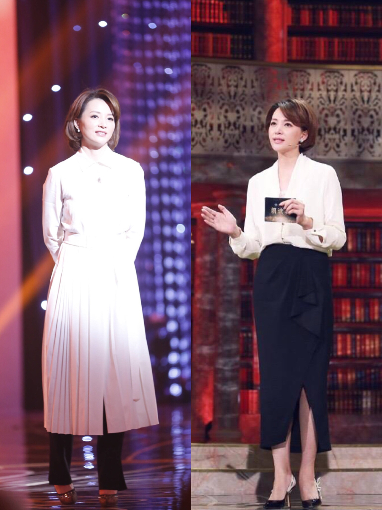 发型 董卿真是优雅到骨子里的女人：裙不上膝、发不长，美得端庄又大方