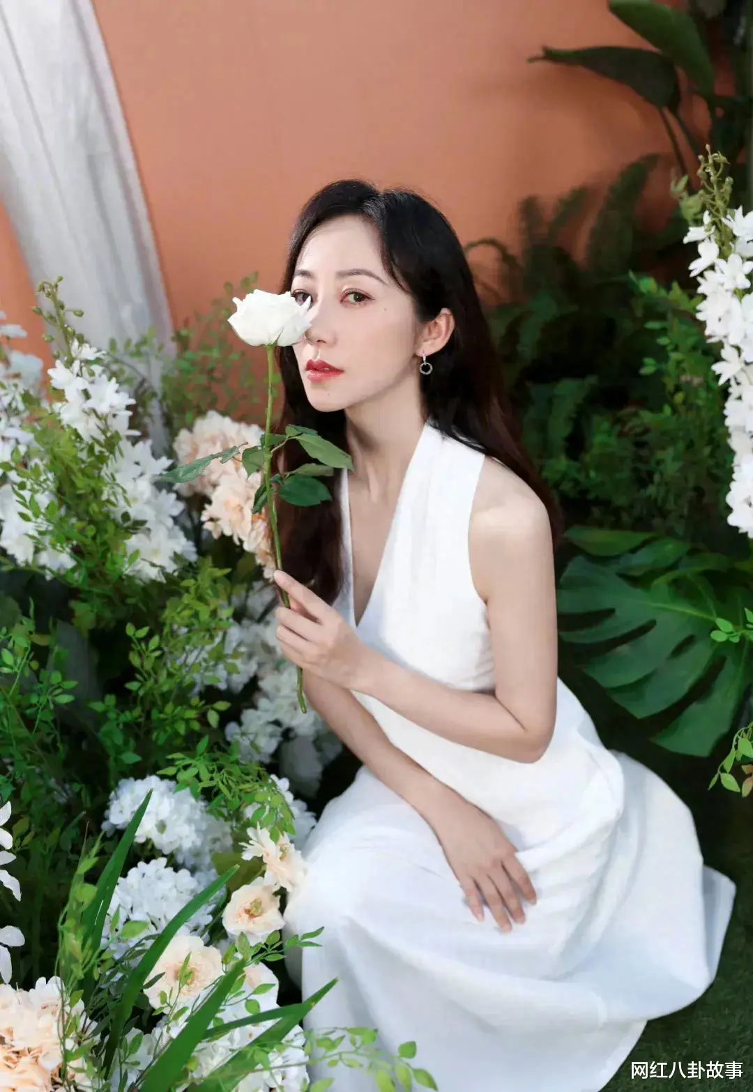 美女韩雪身穿白色衣服和花在一起,不知谁是韩雪 - 娱乐资讯(主打网)