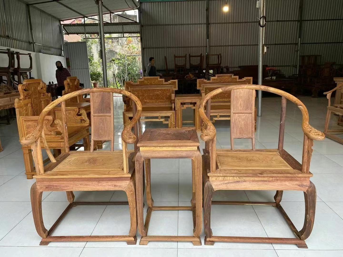 黄花梨|黄花梨老料皇宫椅